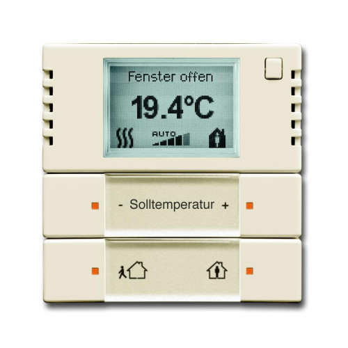 6124/01-82-500 Терморегулятор KNX с дисплеем, FM, слоновая кость