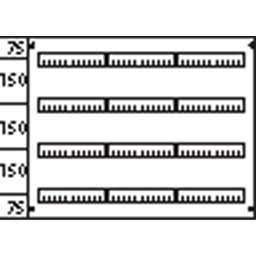 Пластрон глухой 3ряда/4 рейки -150мм