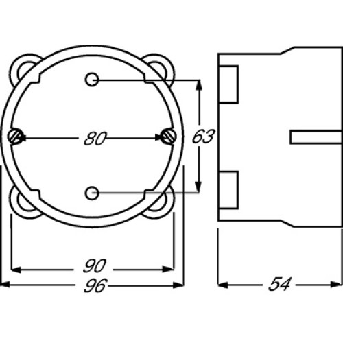 Коробка монтажная скрыт. уст. для розетки 2365 SRW Busch-Perilex ABB