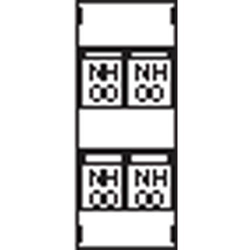Пластрон для 4 NH00 1ряд/4 рейки