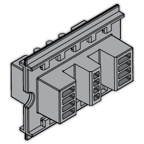 Держатель шины медной L=75мм (уп.24шт) ABB 1STQ007427A0000