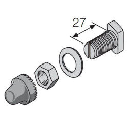 Комплект соединительный под плоскую шину м8, L=27 (12шт)