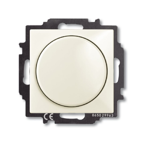 Механизм светорегулятора Busch-Dimmer с центральной платой (накладкой), 60-400 Вт, Basic 55 слоновая кость