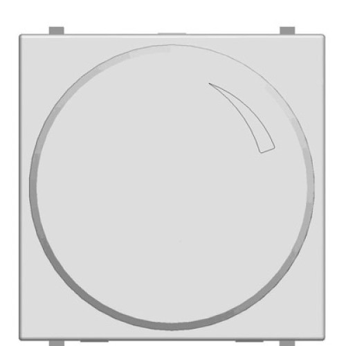 Механизм электронного поворотного светорегулятора 60-400 Вт, 2-модульный, серия Zenit, цвет альпийский белый