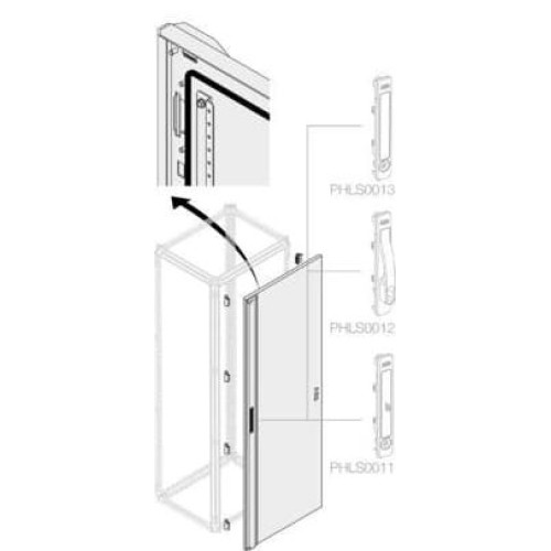 Дверь глухая с мех.запирания H1800 W750