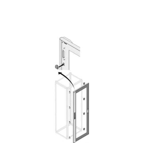 Дверь со стеклом IP40,H=1800 мм W=750 мм