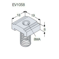 Гайка М8 для EV1050 (100шт)