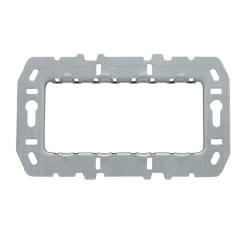 Суппорт стальной для рамок итальянского стандарта, на 4 модуля, без монтажных лапок