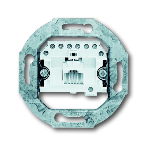 Механизм 1-постовой телефонной розетки 8 полюсов, RJ 11/12 RJ 45 ISDN, категория 3