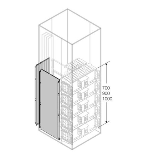 Перегородка боковая H=1000мм D=500мм