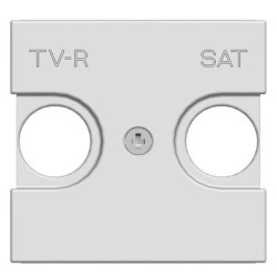 Накладка для TV-R-SAT розетки, 2-модульная, серия Zenit, цвет альпийский белый