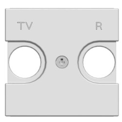 Накладка для TV-R розетки, 2-модульная, серия Zenit, цвет альпийский белый