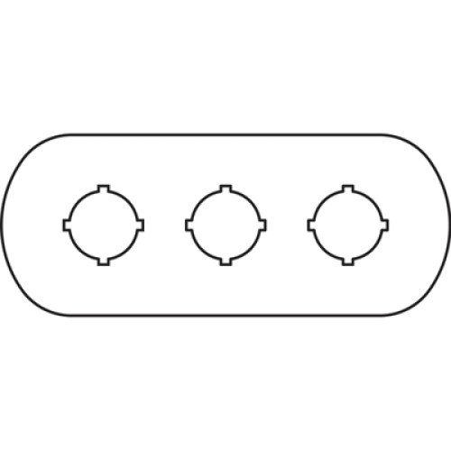 Шильдик MA6-1003 (3 места) для пластикового кнопочного поста