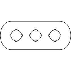 Шильдик MA6-1003 (3 места) для пластикового кнопочного поста