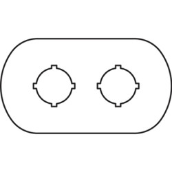 Шильдик MA6-1002 (2 места) для держателя (кнопочные посты)