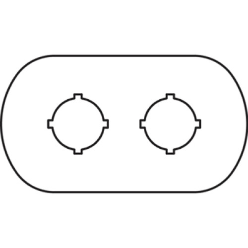 Шильдик MA6-1002 (2 места) для держателя (кнопочные посты)