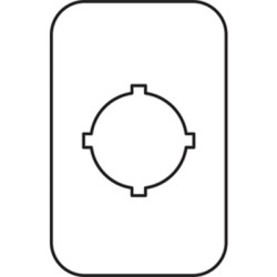Шильдик MA6-1019 (Emergency Stop) для пластиковых кнопочных постов