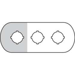 Шильдик MA6-1007 (3 места (1 желт)) для пластикового кнопочного поста