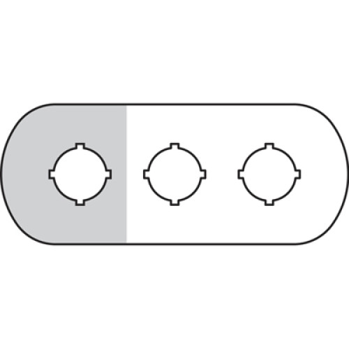 Шильдик MA6-1007 (3 места (1 желт)) для пластикового кнопочного поста