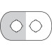 Шильдик MA6-1006 (2 места (1 желт)) для пластикового кнопочного поста