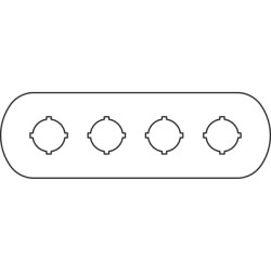 Шильдик MA6-1004 (4 места) для пластикового кнопочного поста