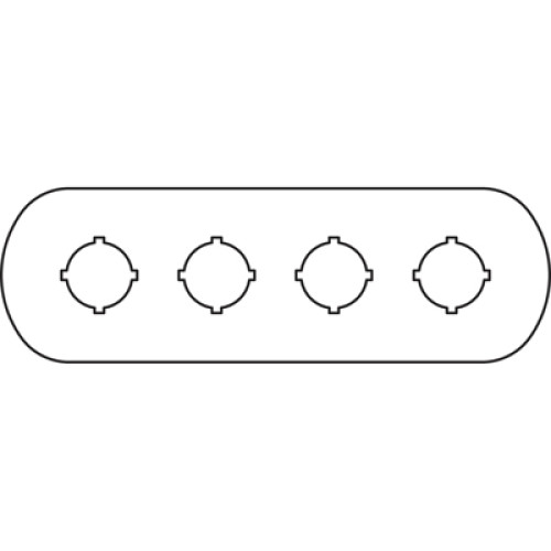 Шильдик MA6-1004 (4 места) для пластикового кнопочного поста
