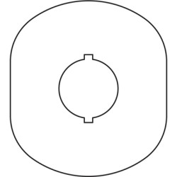 Шильдик MA6-1024 (желт.пласт. 1 место) с без текста