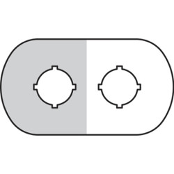 Шильдик MA6-1006 (2 места (1 желт)) для пластикового кнопочного поста