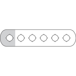 Шильдик MA6-1009 (6 мест (1 желт)) для пластикового кнопочного поста